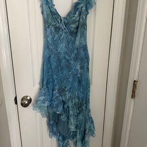 UO Hyacinth Lace Spliced Midi Dress